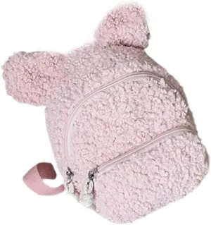 Bear Ears Backpack, Soft Fluffy Casual Daypack, Mini Shoulder Bag Purse, Coin Purse Bag For Travel and Everyday use, Plush Backpack, Birthday Gifts