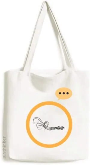Black Marine Life Octopus Illustration Expression Gift Sack Canvas Tote Shoulder Bag