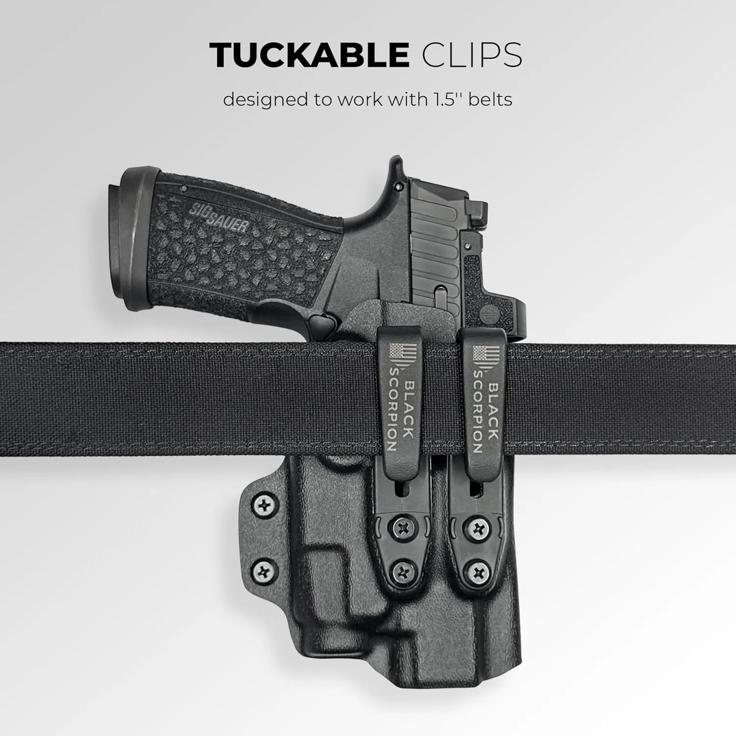 Black Scorpion Outdoor Gear AIWB Dual Clip X Holster fits SW CSX E-Series 3.6''