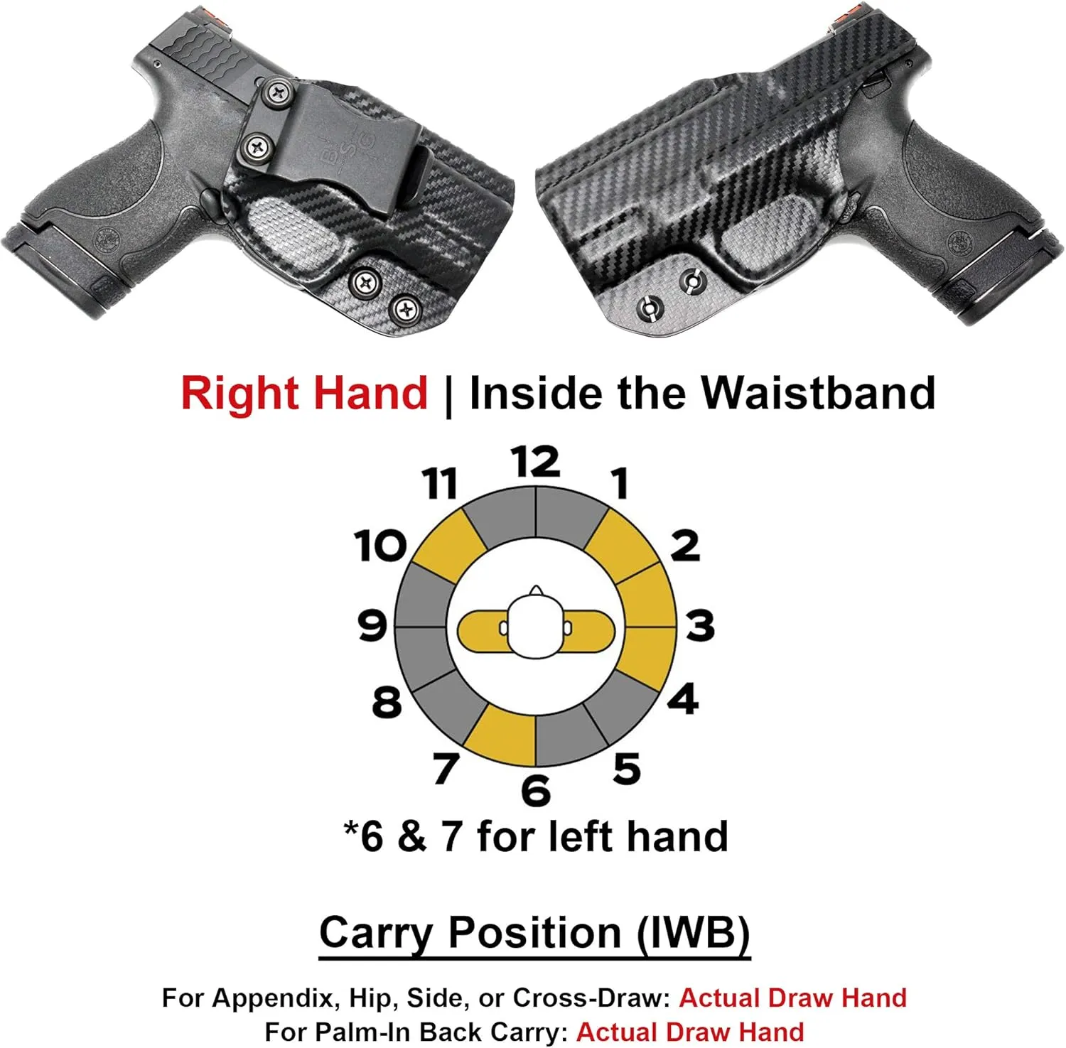 Black Scorpion Outdoor Gear IWB Sweat Guard Holster fits SW CSX E-Series 3.6''