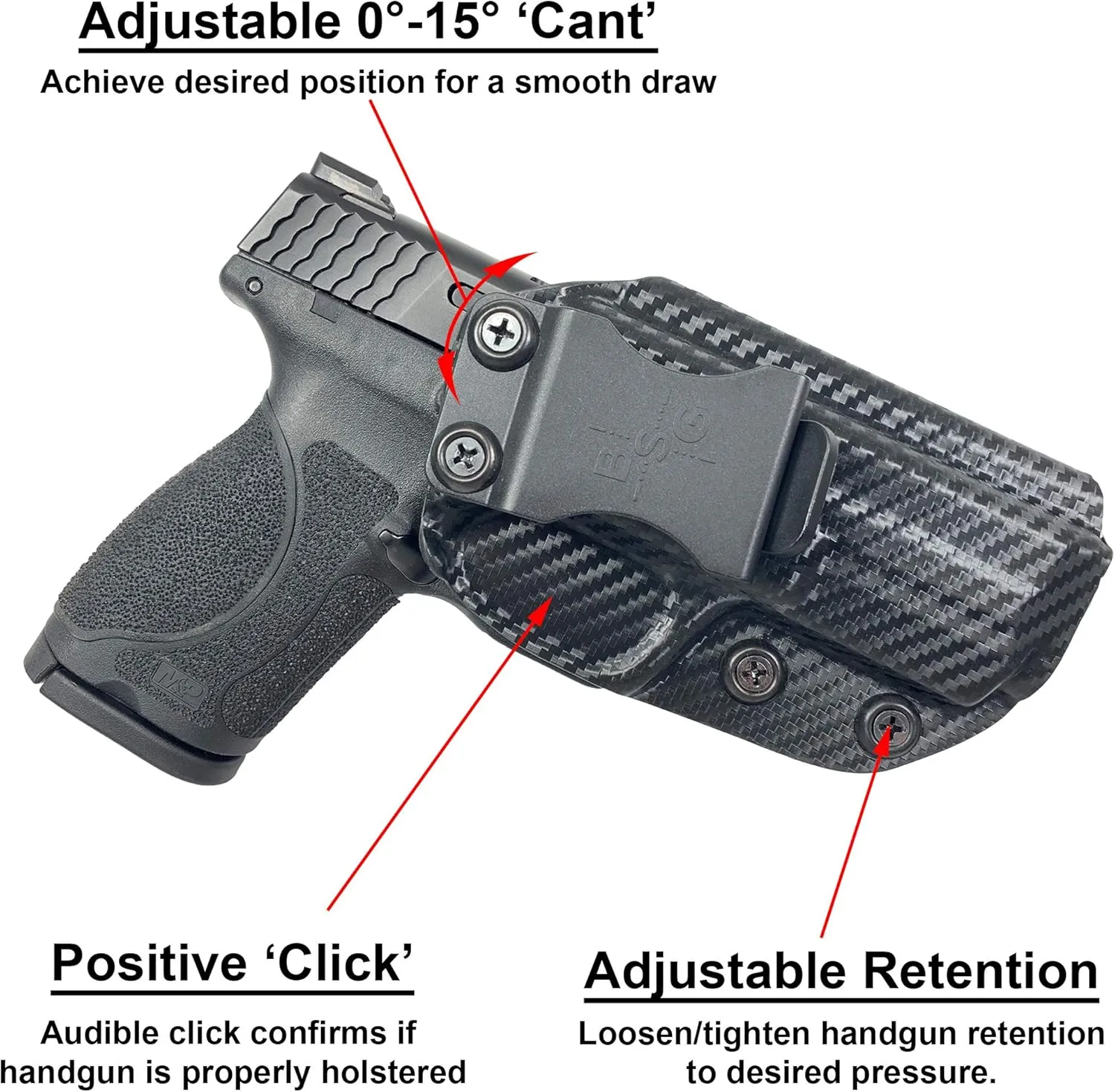 Black Scorpion Outdoor Gear IWB Sweat Guard Holster fits SW CSX E-Series 3.6''