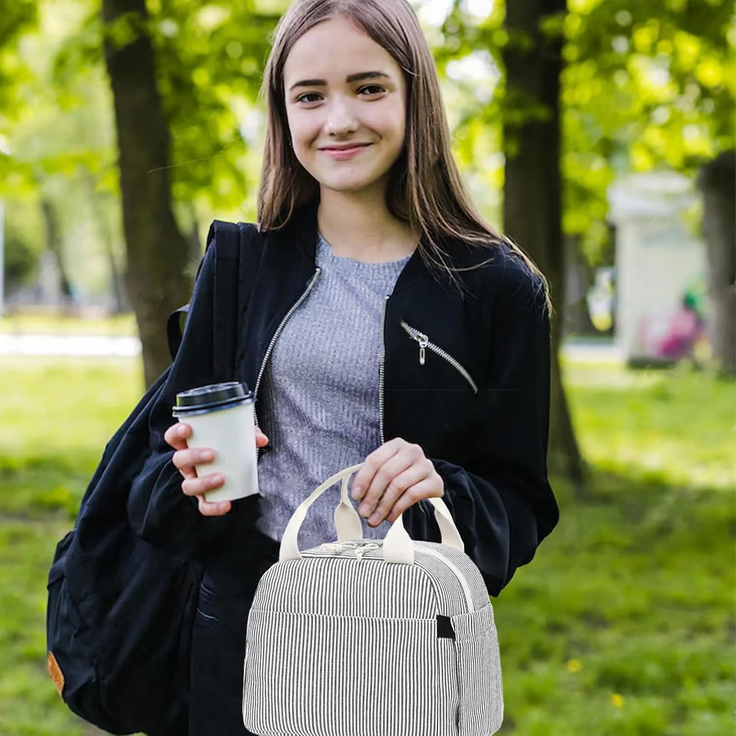 Bluboon Lunch Box for Women Cute Lunch Bag Reusable Insulated Lunch Bags Large Capacity Lunchbox Cooler for Work Picnic or Travel