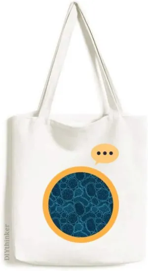 Blue Microscope Cells Structure Illustration Expression Gift Sack Canvas Tote Shoulder Bag