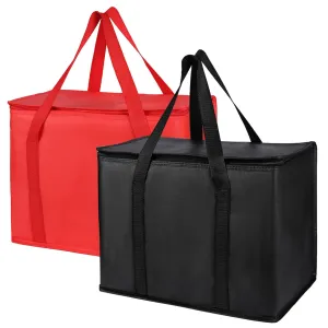 Bodaon Insulated Reusable Grocery Bags, X-Large Freezer Cooler Bag with Zippered Top, Catering Shopping Bag for Food Delivery/Travel/Groceries/Doordash, Best Thermal Bags for Cold Frozen and Hot Food