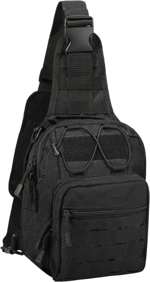 BOMTURN Tactical Backpack-1000D Waterproof Military Backpack/Laser-Cut/CCW Bags Sling Bag Tactical Satchel Shoulder Bag Men