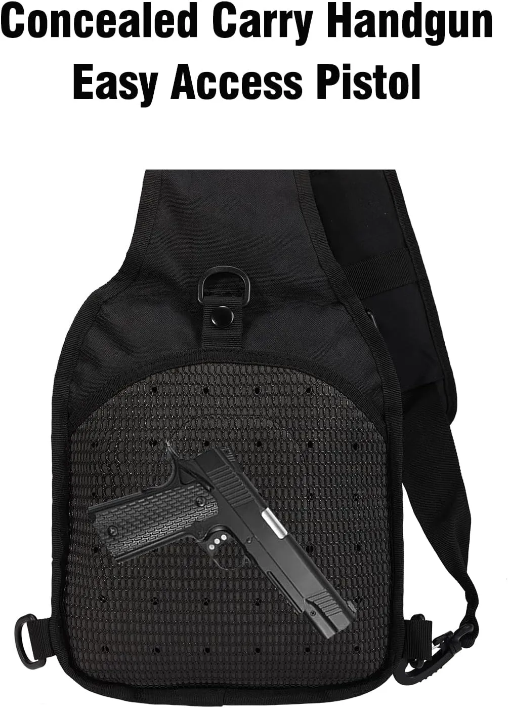 BOMTURN Tactical Backpack-1000D Waterproof Military Backpack/Laser-Cut/CCW Bags Sling Bag Tactical Satchel Shoulder Bag Men