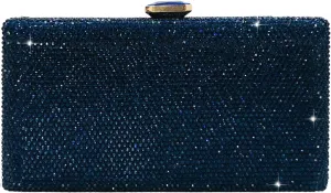 Boutique De FGG Crystal Evening Bags for Women Formal Party Box Clutch Wedding Rhinestone Handbags Bridal Clutch Purse,Mini