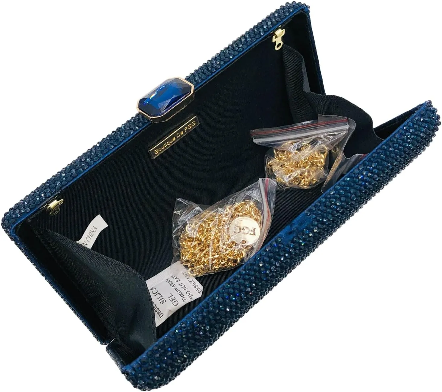 Boutique De FGG Crystal Evening Bags for Women Formal Party Box Clutch Wedding Rhinestone Handbags Bridal Clutch Purse,Mini