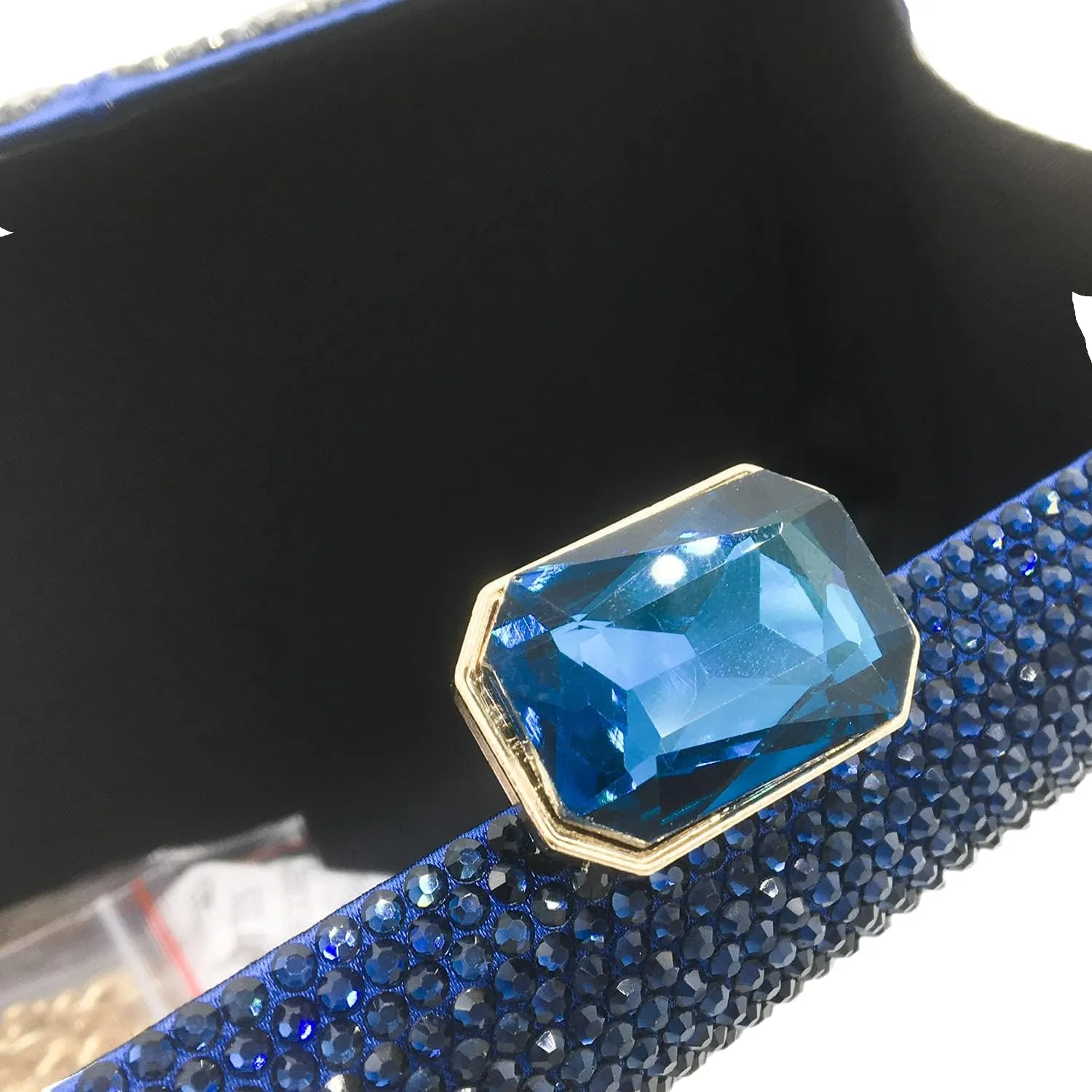 Boutique De FGG Crystal Evening Bags for Women Formal Party Box Clutch Wedding Rhinestone Handbags Bridal Clutch Purse,Mini