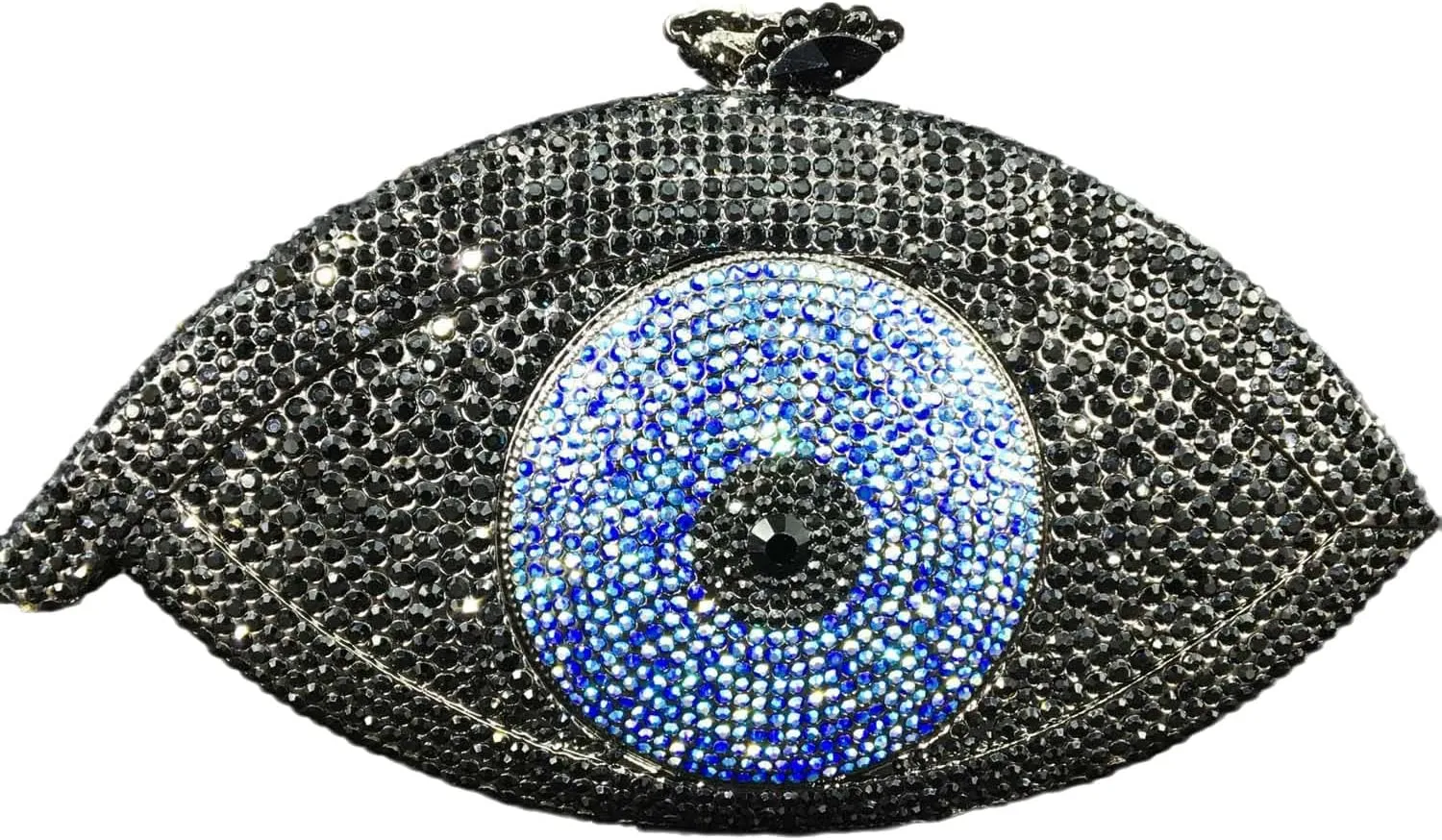 Boutique De FGG Evil Eye Clutch Purse for Women Glitter Evening Bags Crystal Clutch Party Dinner Rhinestone Handbag,Mini