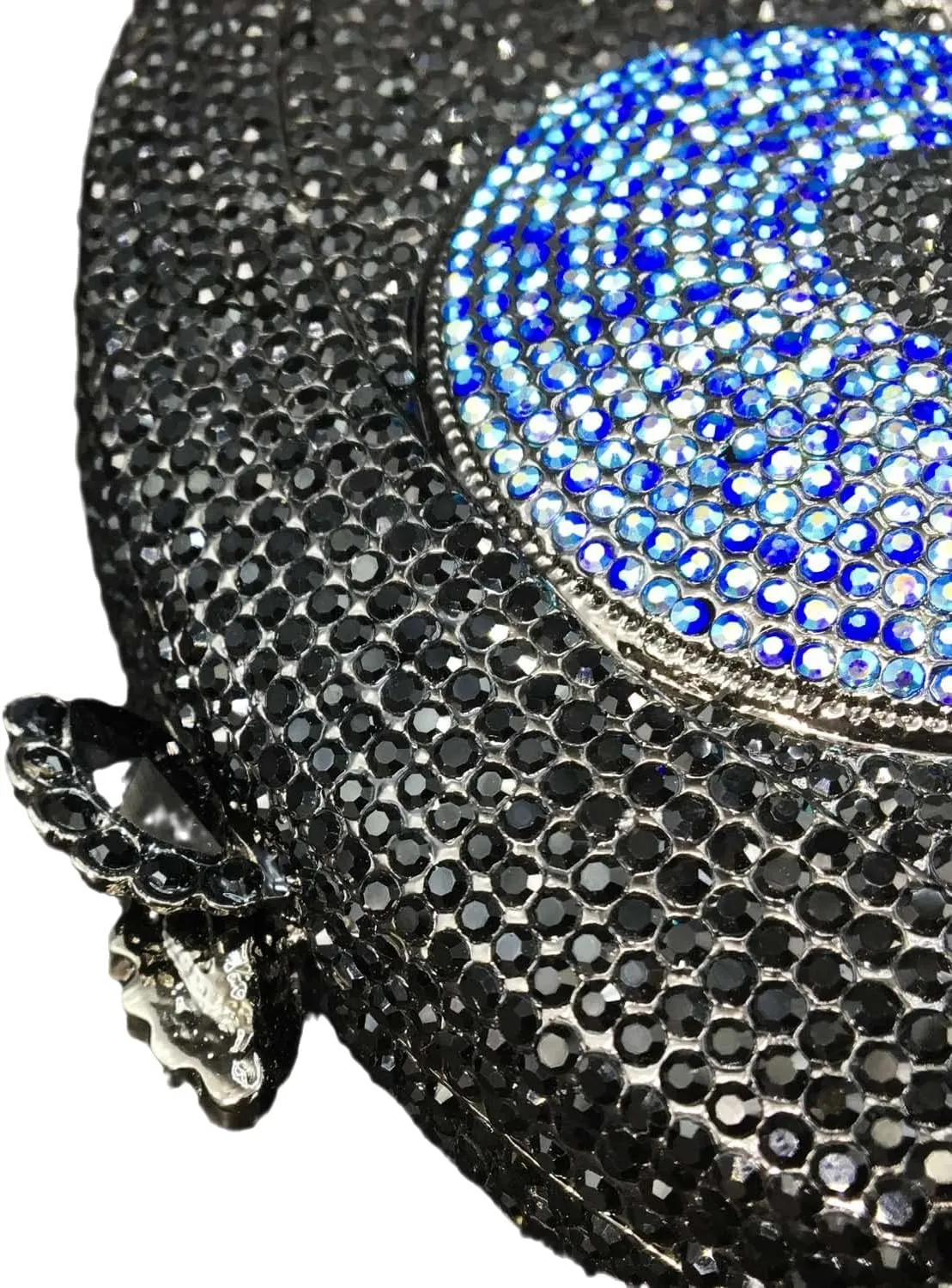 Boutique De FGG Evil Eye Clutch Purse for Women Glitter Evening Bags Crystal Clutch Party Dinner Rhinestone Handbag,Mini