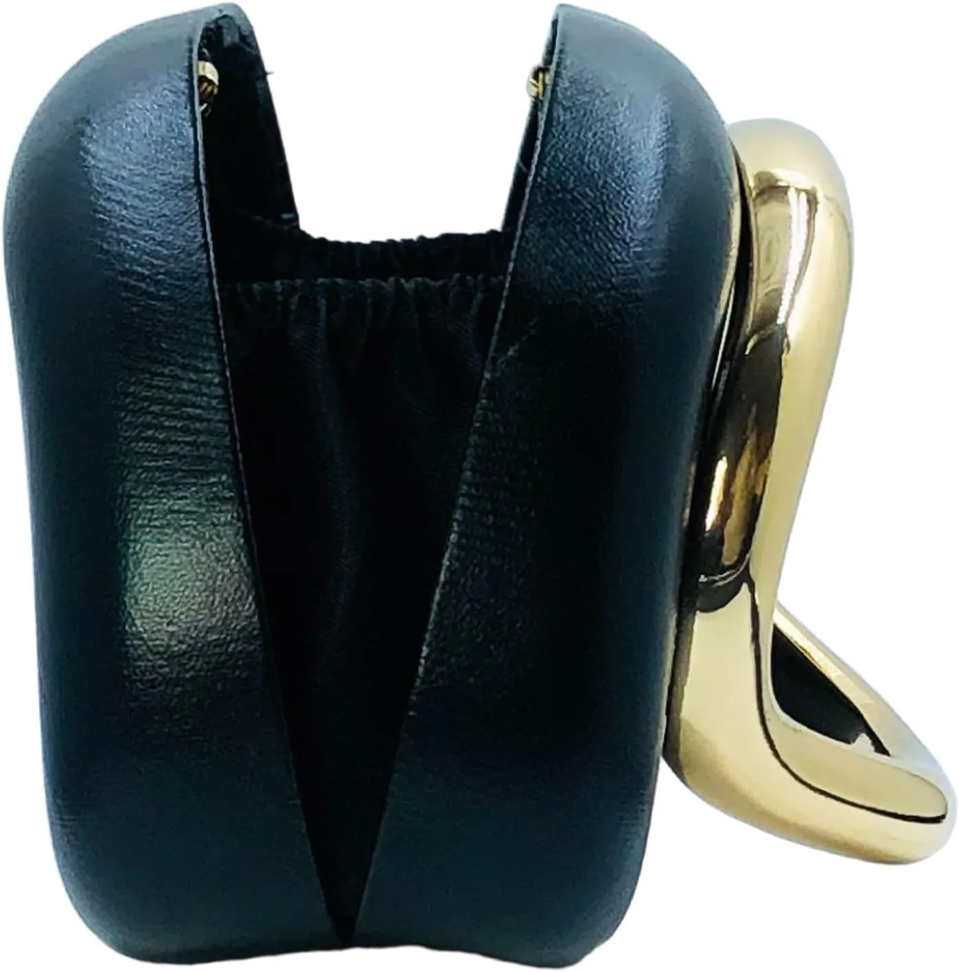 Boutique De FGG PU Leather Metal Clutches Women Formal Clutch Evening Bag Party Chain Shoulder Handbag Crossbody Purse,Mini