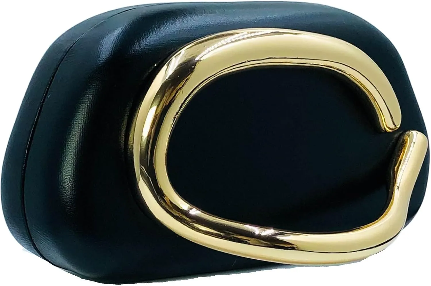 Boutique De FGG PU Leather Metal Clutches Women Formal Clutch Evening Bag Party Chain Shoulder Handbag Crossbody Purse,Mini