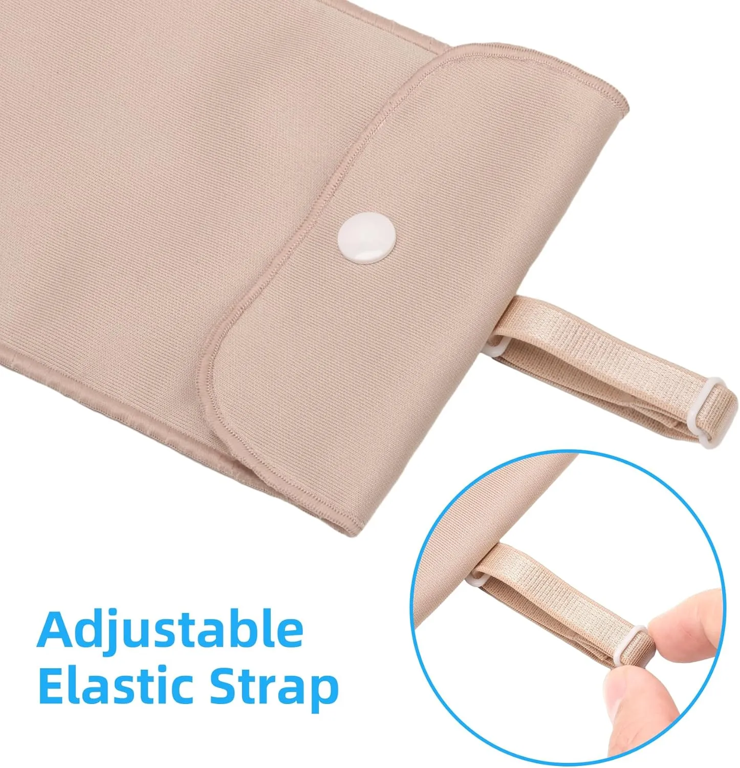 Bra Wallet Women Travel with Adjustable Elastic strap and Lanyard, Perfect Hidden Secret Pocket Protect Your Passport Credit Cards Valuables (Large Flesh color)
