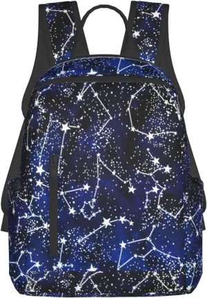 BREAUX Glow in The Dark print Lightweight Backpack for Travel Casual Shoulder Bag Laptop Backpack Fit for Leisure Day