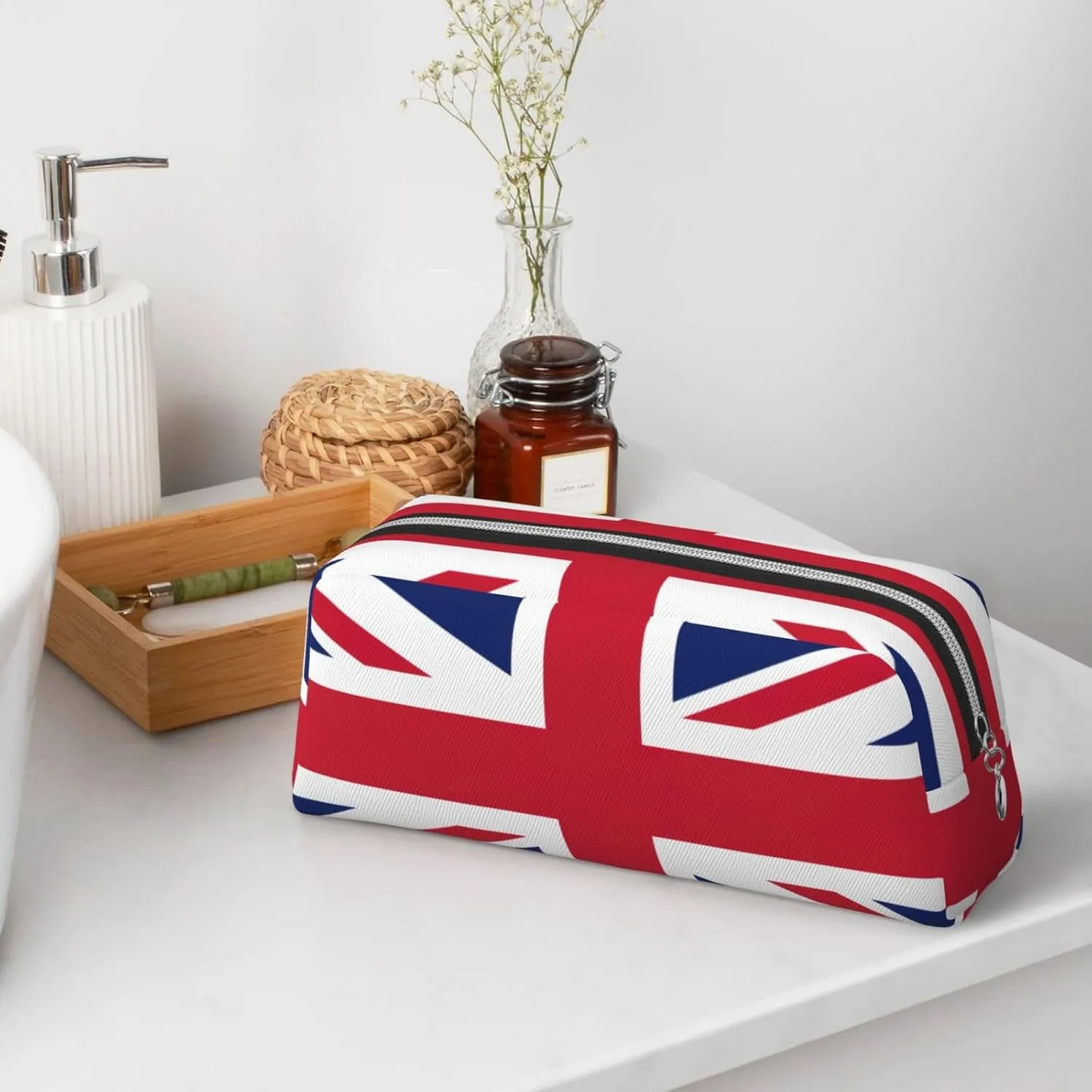 British flag Print Versatile Storage Pouch Makeup Bag Travel Office Small Items Organizer Bag