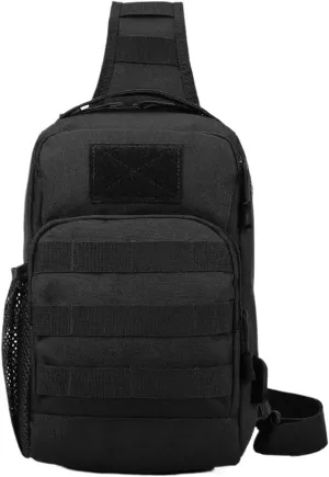 Business Backpack Men's Outdoor Multifunctional Single Shoulder Crossbody Bag Mountaineering Bag(Black)