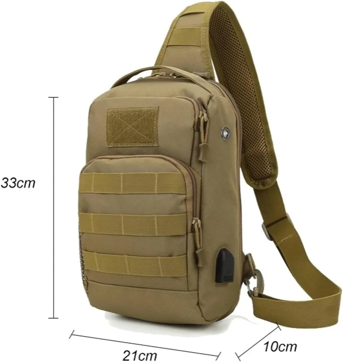 Business Backpack Men's Outdoor Multifunctional Single Shoulder Crossbody Bag Mountaineering Bag(Black)