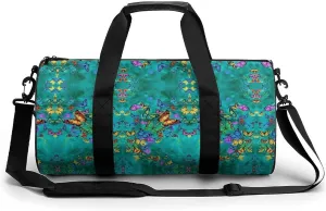 Butter-flys Duffelbag Utility Bags Cylindrical Duffelbags Easy Carry Satchels Gym Bag Travel Handbag Sports Duffel Bags 17.7in/9in/9in