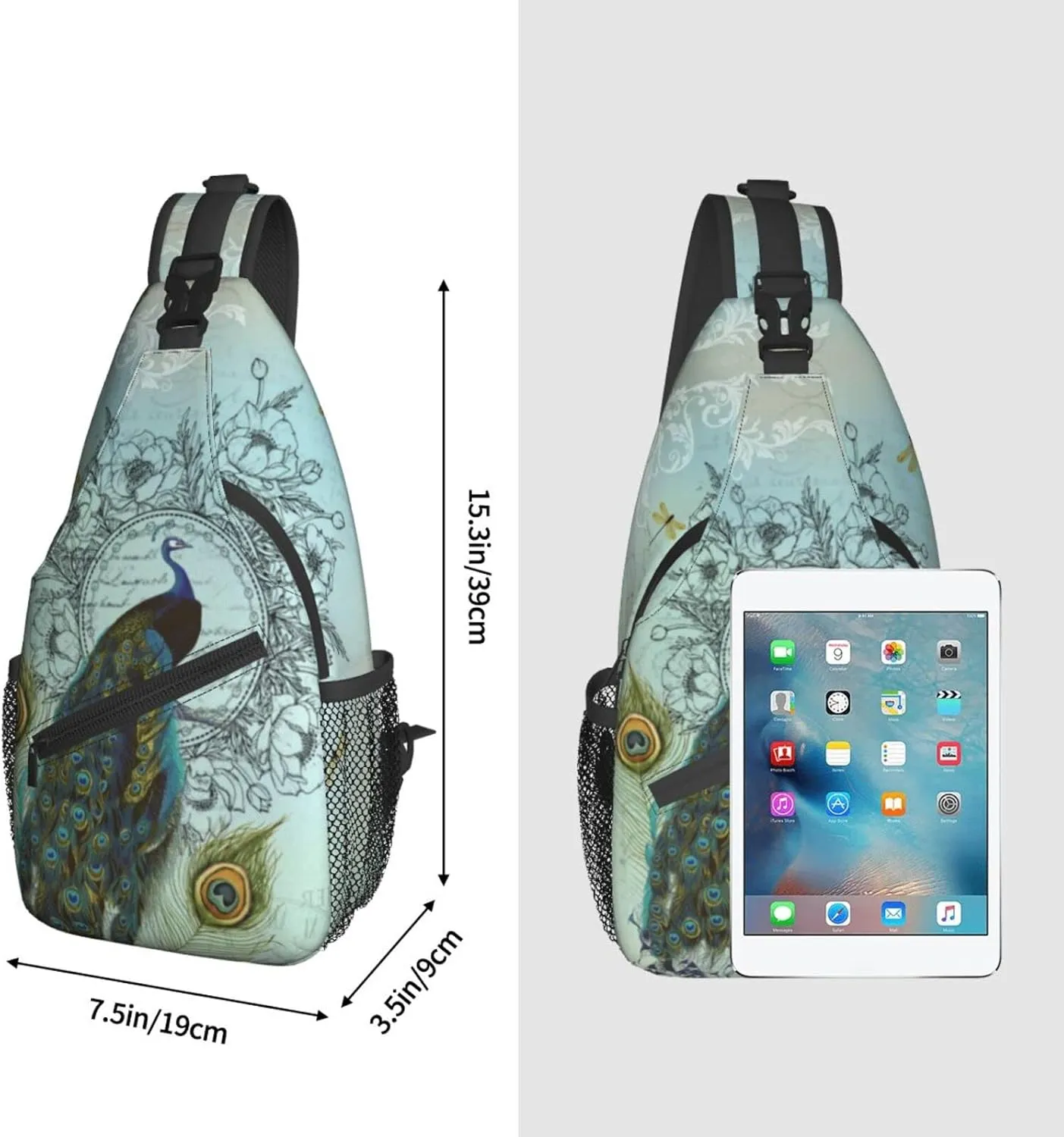 Butterflies Sling Bag Crossbody Sling Backpack for Women Men Travel Hiking Daypack Chest Shoulder Bag