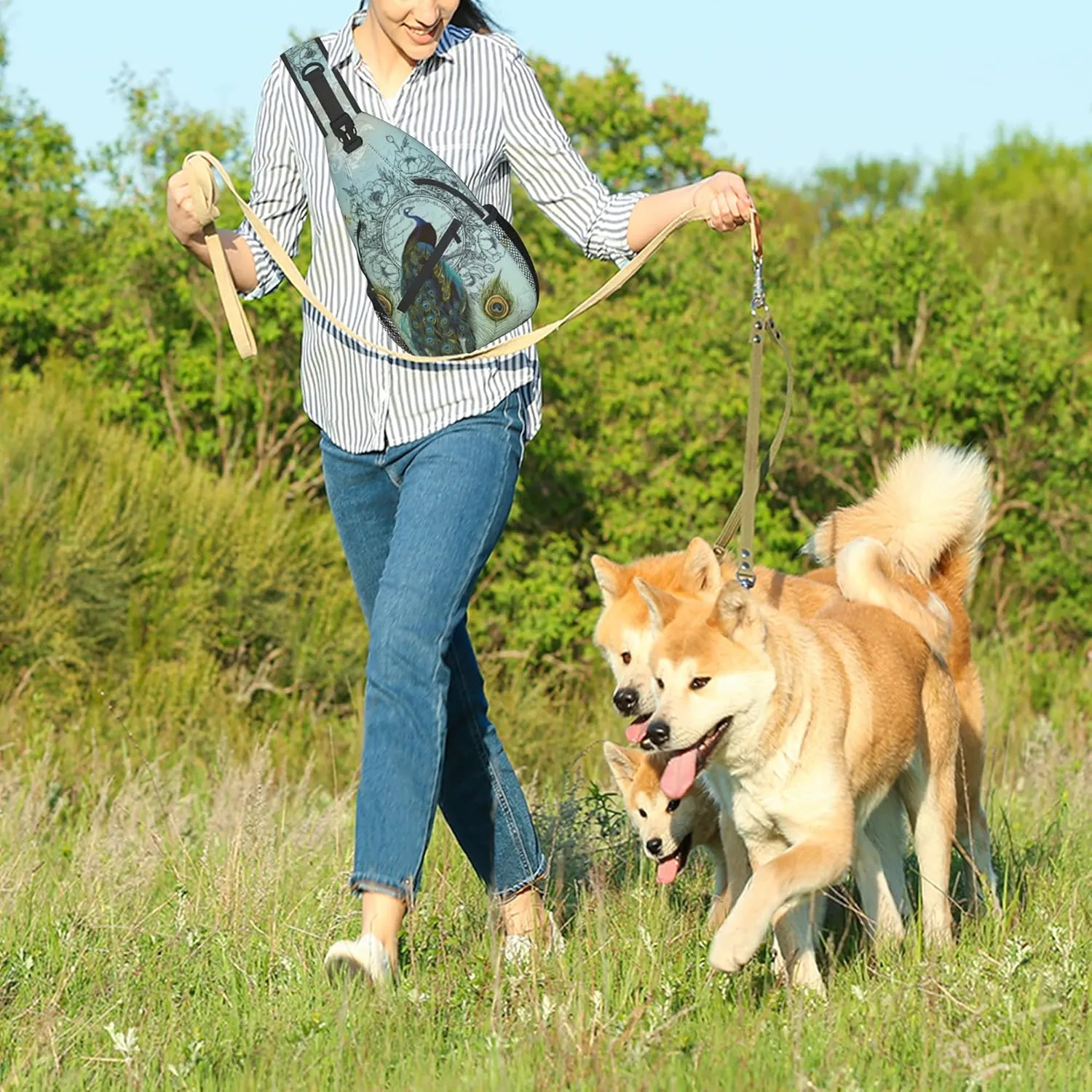 Butterflies Sling Bag Crossbody Sling Backpack for Women Men Travel Hiking Daypack Chest Shoulder Bag