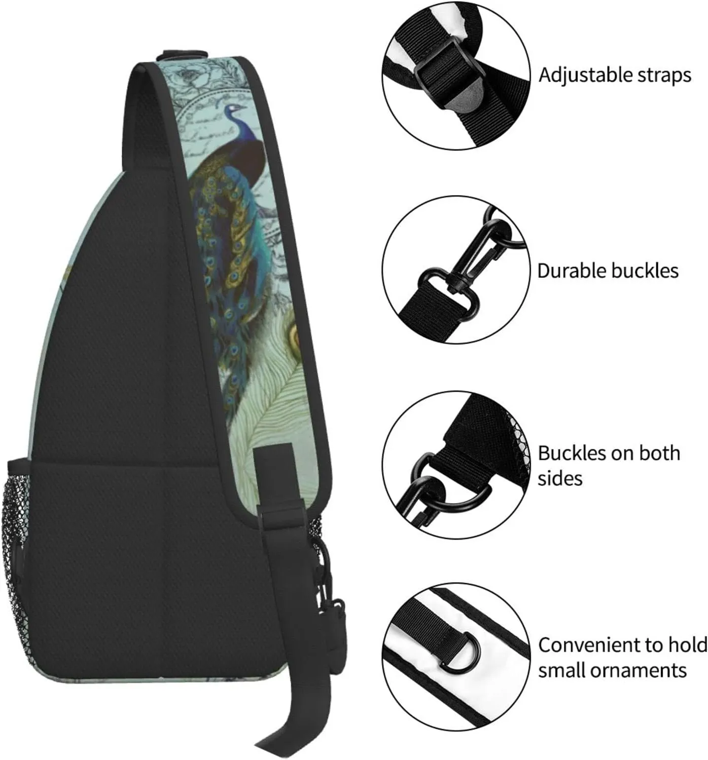 Butterflies Sling Bag Crossbody Sling Backpack for Women Men Travel Hiking Daypack Chest Shoulder Bag