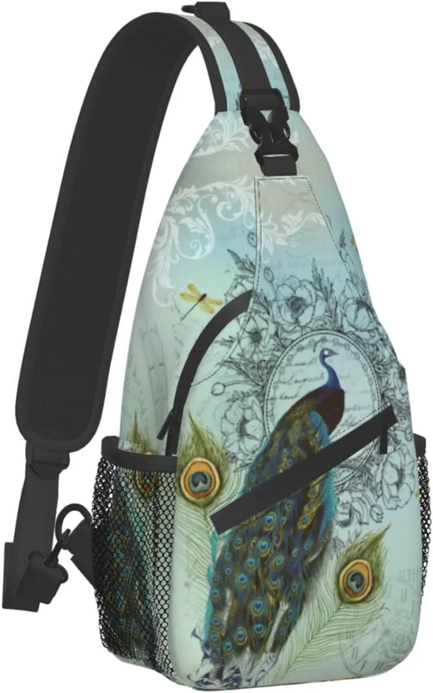Butterflies Sling Bag Crossbody Sling Backpack for Women Men Travel Hiking Daypack Chest Shoulder Bag