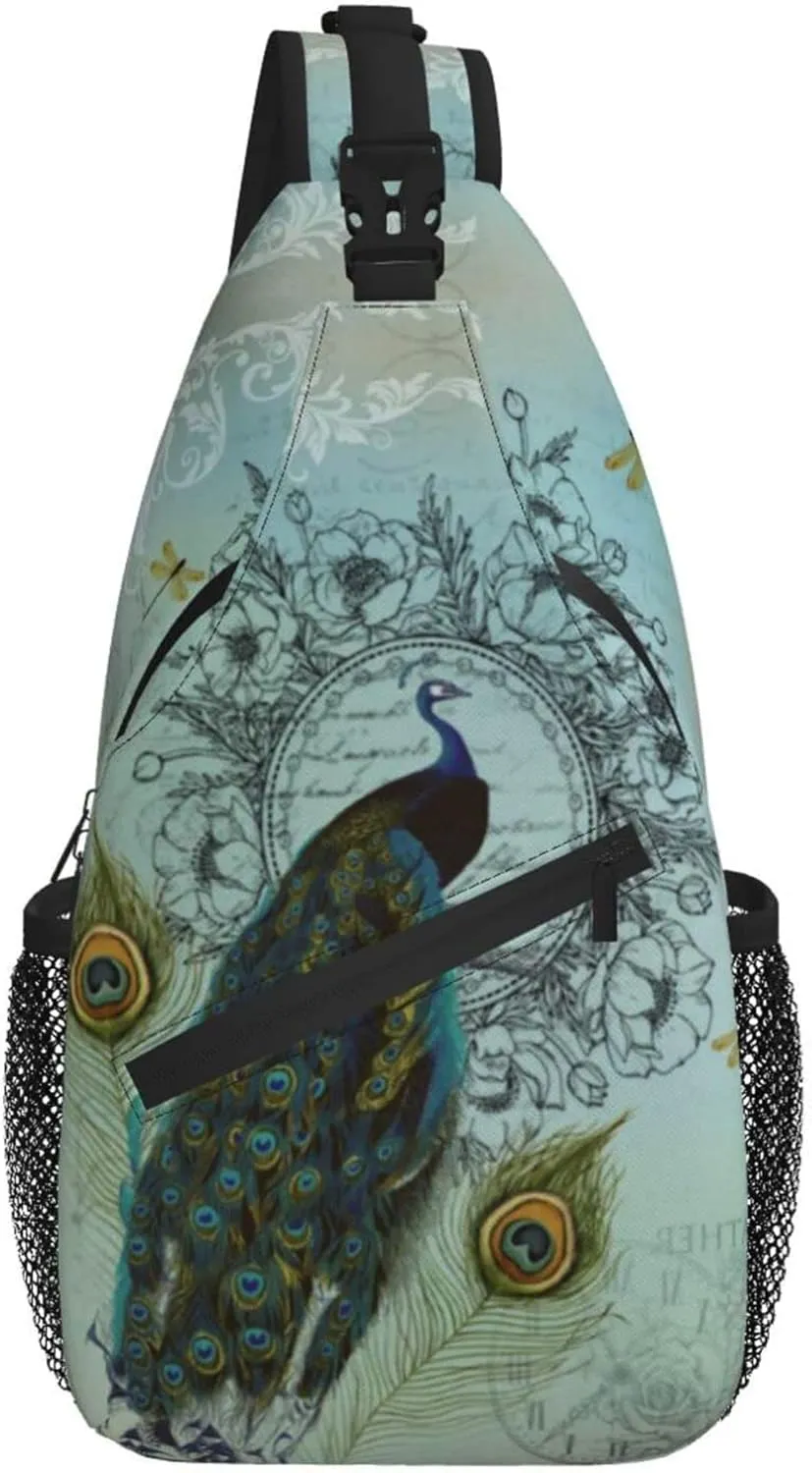 Butterflies Sling Bag Crossbody Sling Backpack for Women Men Travel Hiking Daypack Chest Shoulder Bag