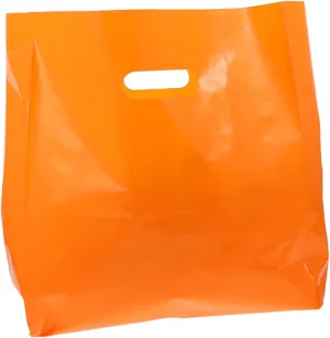 Cabilock 50pcs Plastic Shopping Bags Bulk Merchandise Pouches for Food Service Take Out Cake Tote