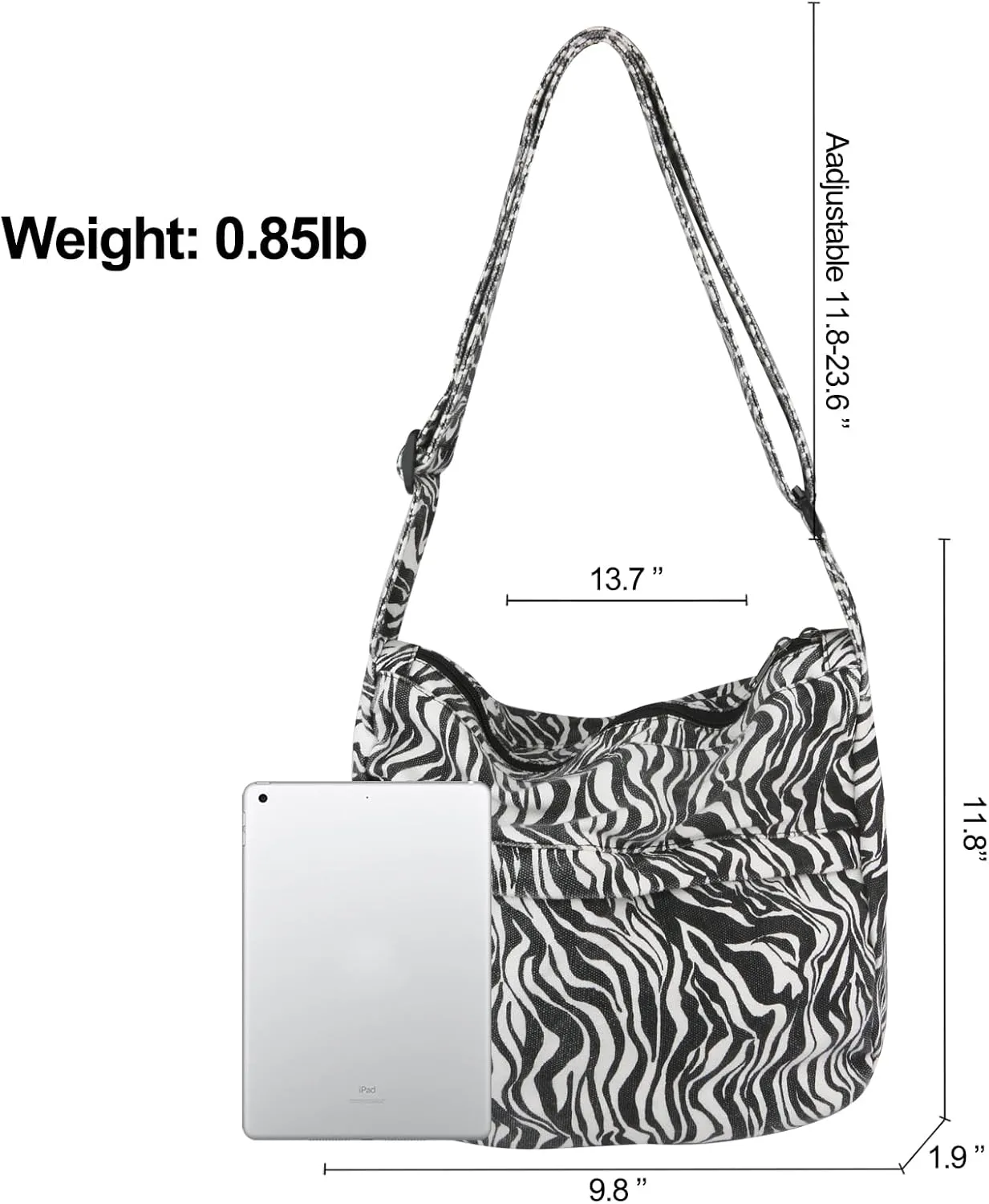 Canvas Casual Messenger Bag Hobo Crossbody Bag Canvas Shouder Tote Handbag for Women and Men