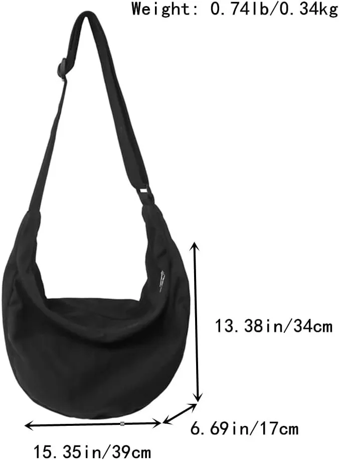 Canvas Crossbody Bag for Women and Men Trendy Messenger Bag Casual Shoulder Bag Weekend Shopping Work