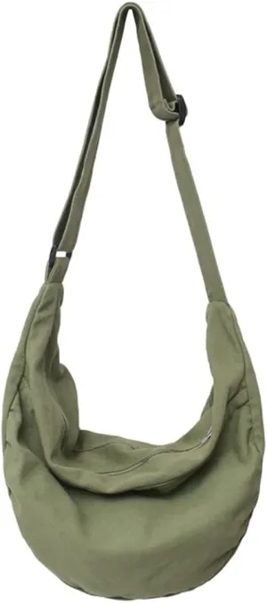 Canvas Crossbody Bag for Women and Men Trendy Messenger Bag Casual Shoulder Bag Weekend Shopping Work