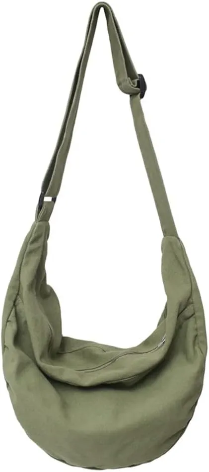 Canvas Crossbody Bag for Women and Men Trendy Messenger Bag Casual Shoulder Bag Weekend Shopping Work
