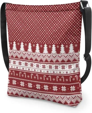Canvas Crossbody Bag Women Shoulder Bag with Zipper Messenger Bag Storage Organizer with Strap Tote Bag with Pocket
