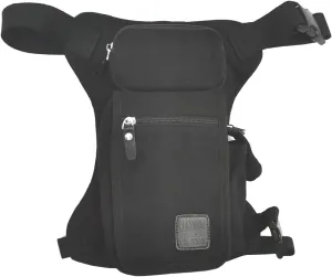 Canvas Drop Leg Bag Outdoor Waist Pack Thigh Bag for Men Women Travel Tactical Military Motorcycle Bike Cycling Multi-purpose Hip Bum Belt Leg Bags Pouch Black