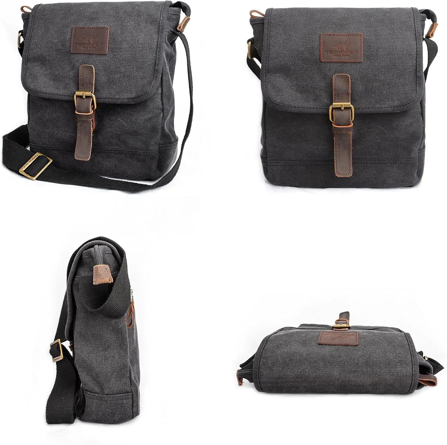 Canvas Messenger Bag Small Crossbody Bag Casual Travel Working Tools Bag Shoulder Bag Hold Phone Handset Anti Theft
