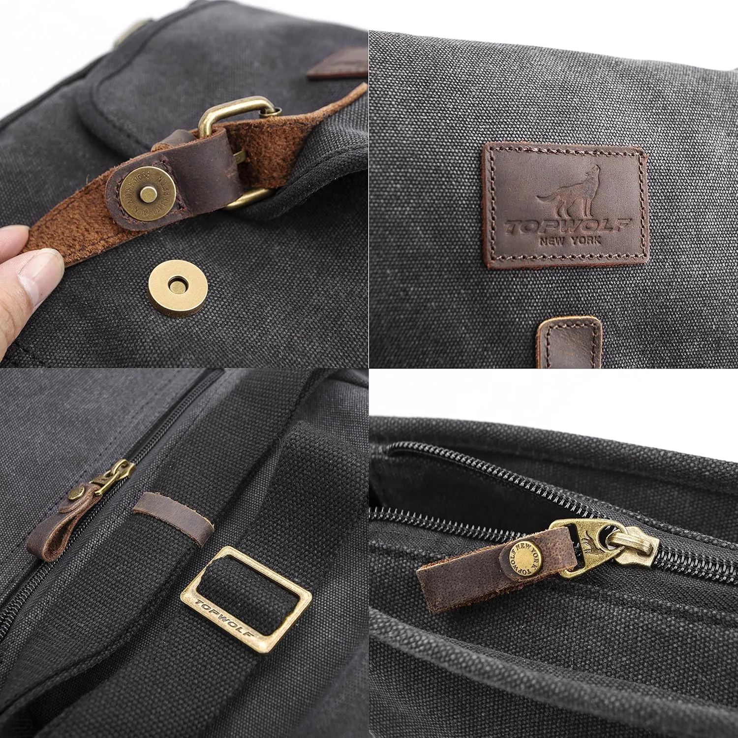 Canvas Messenger Bag Small Crossbody Bag Casual Travel Working Tools Bag Shoulder Bag Hold Phone Handset Anti Theft
