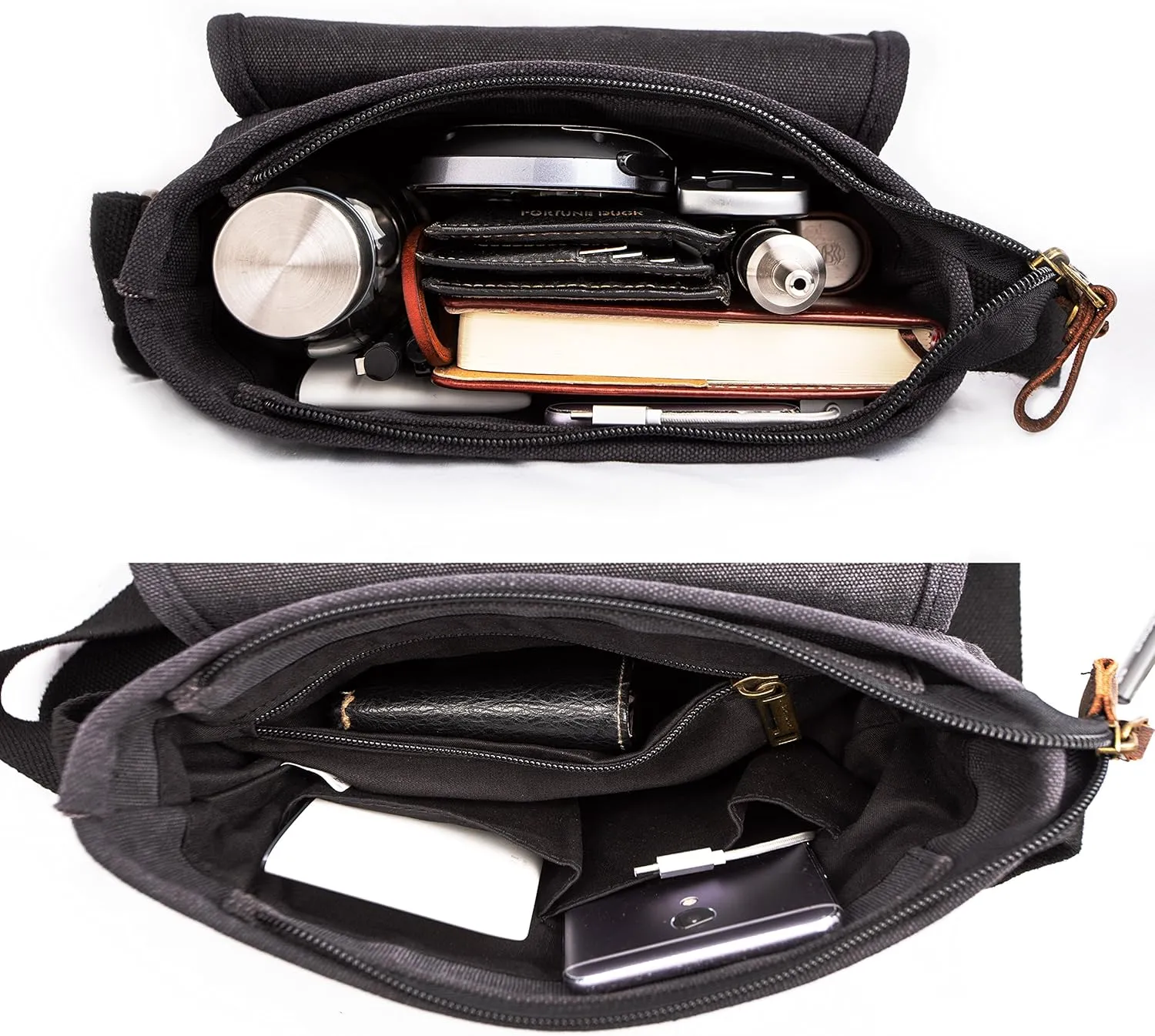 Canvas Messenger Bag Small Crossbody Bag Casual Travel Working Tools Bag Shoulder Bag Hold Phone Handset Anti Theft