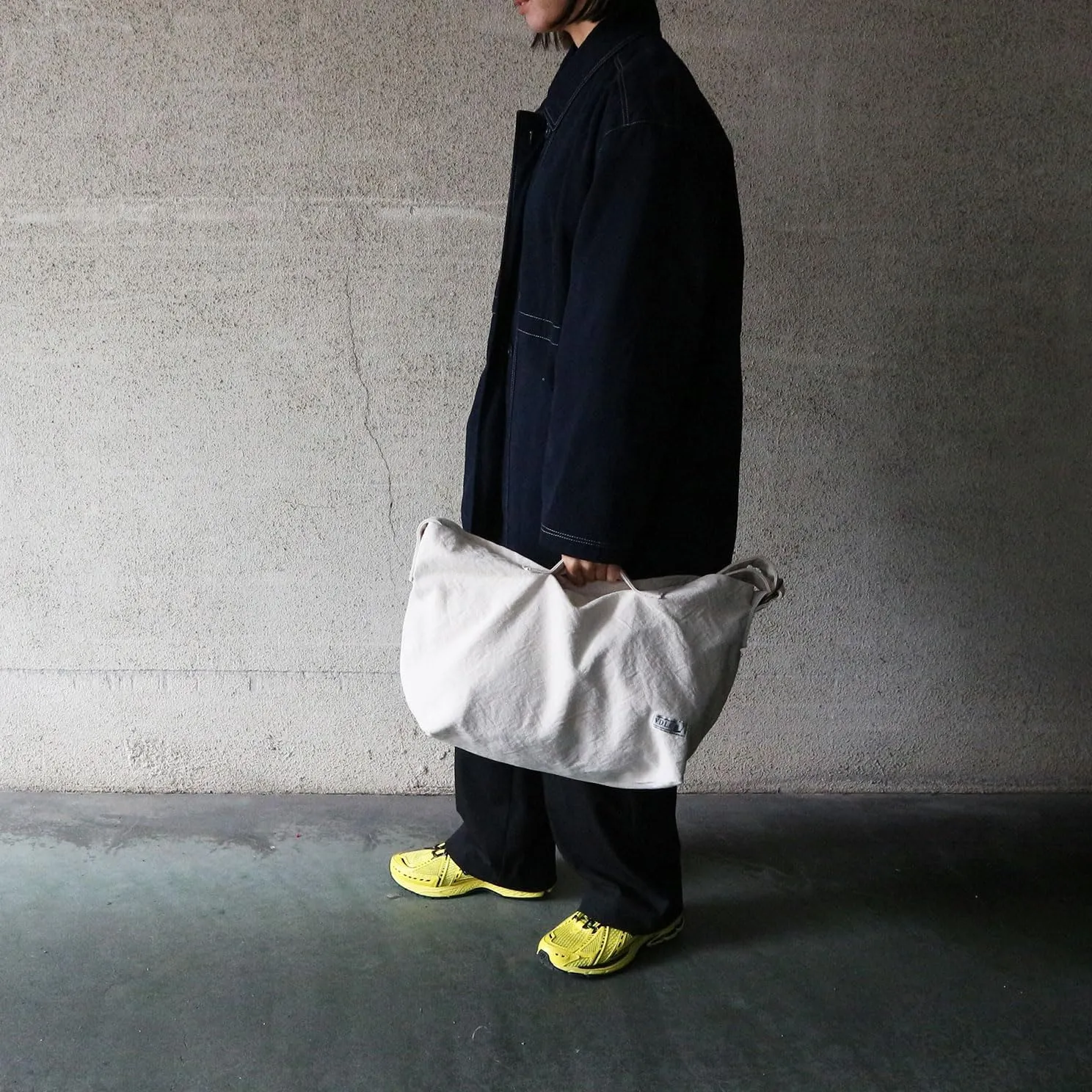 Canvas News Paper Bag Messenger Bag Cotton100% japan Washable Sholder Hand Bag Large capacity Adjustable (VC-6)