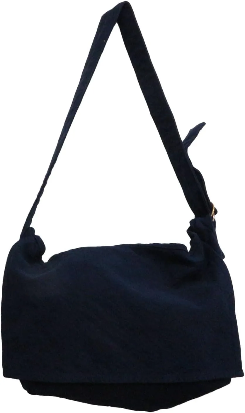 Canvas News Paper Bag Messenger Bag Cotton100% japan Washable Sholder Hand Bag Large capacity Adjustable (VC-6)