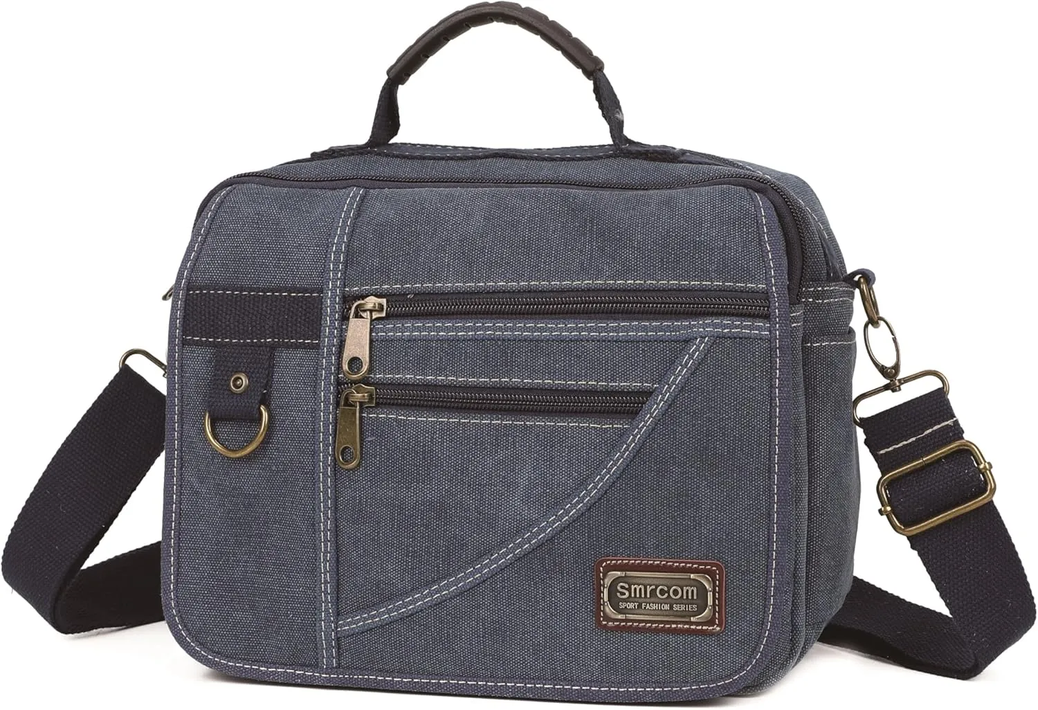 Canvas Purse - Small Crossbody Messenger Shoulder Work Travel Bag