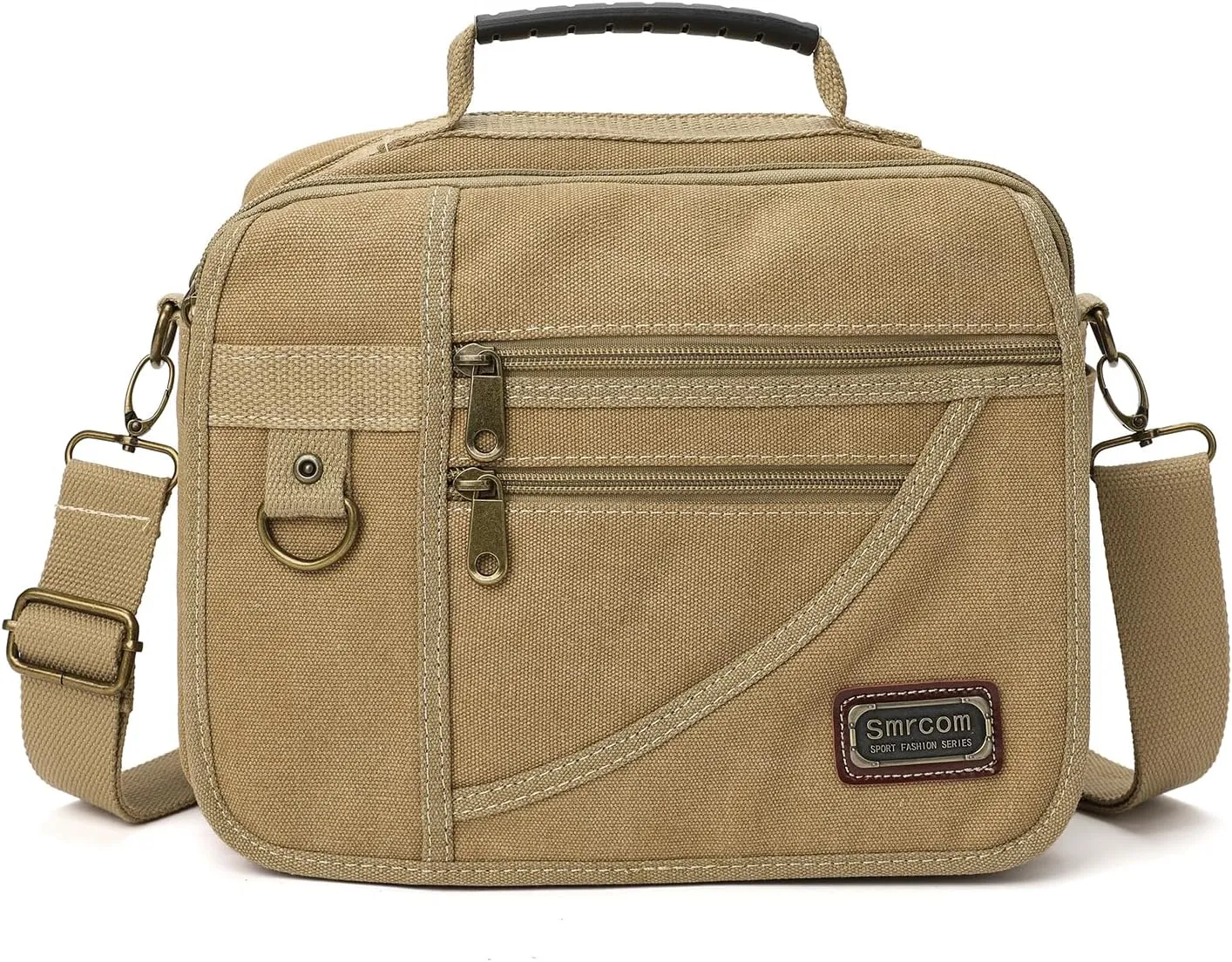 Canvas Purse - Small Crossbody Messenger Shoulder Work Travel Bag