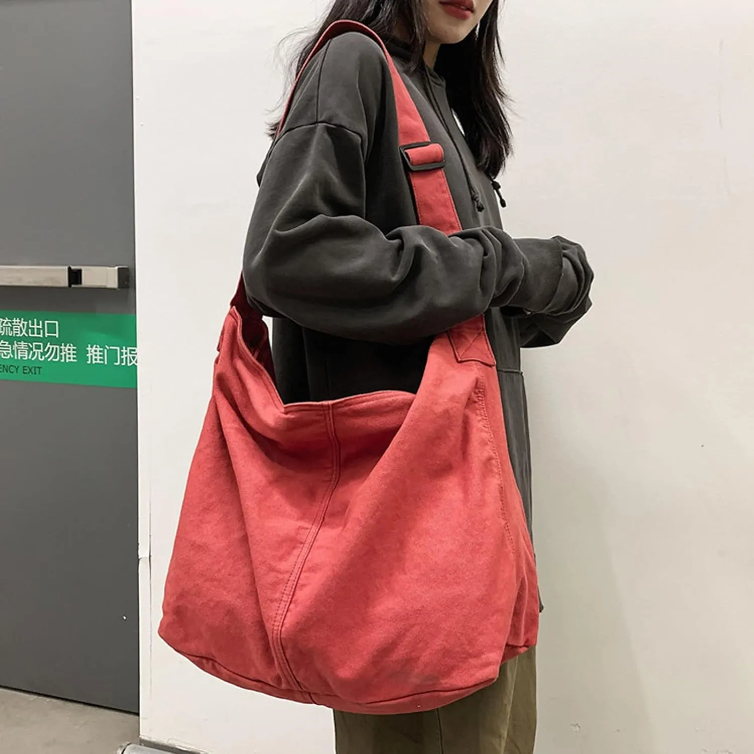Canvas Shoulder Bag Female Shopper Large Capacity Messenger Handbag Designer