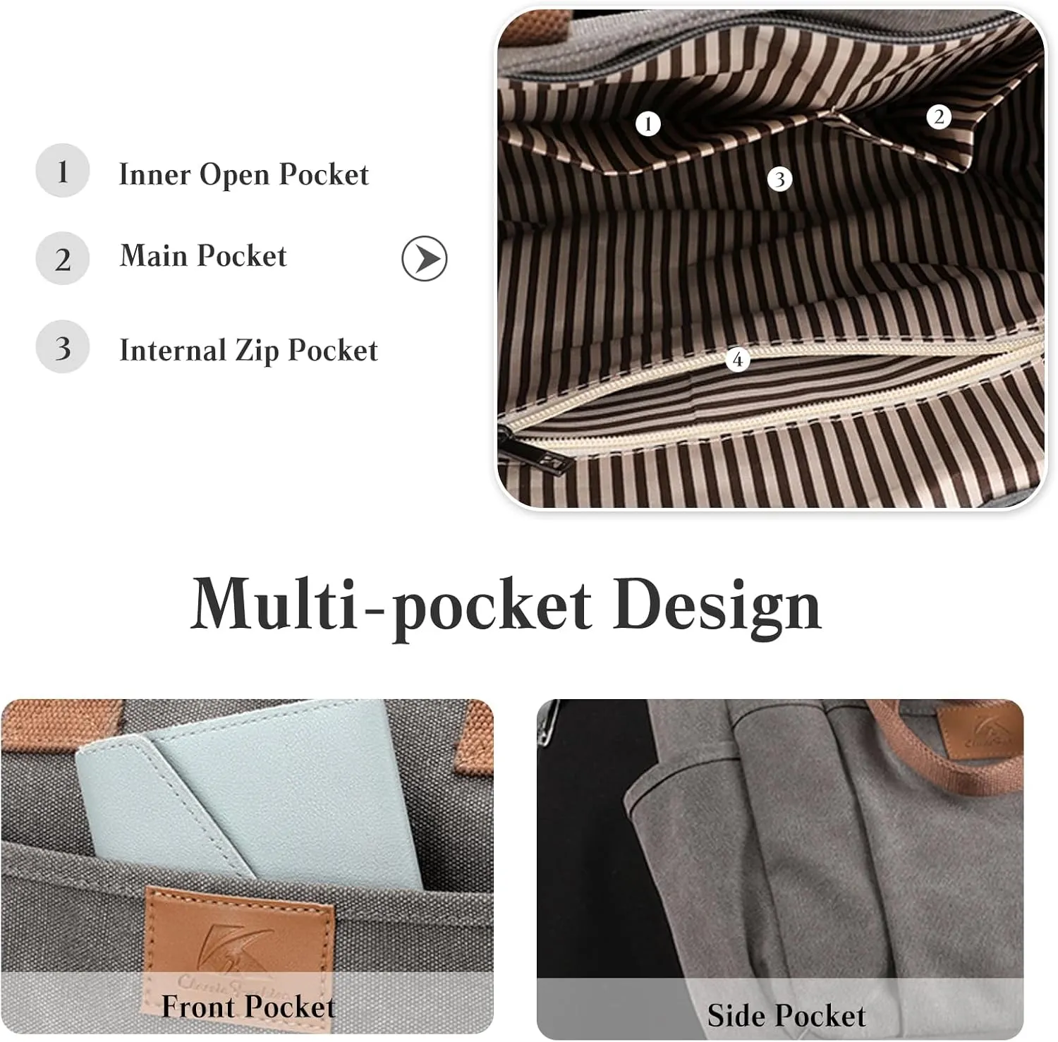 Canvas Shoulder Bag Women Tote Handbag Large Capacity Crossbody Bag Casual Top Handle Bag Satchel Bag Messenger Bag