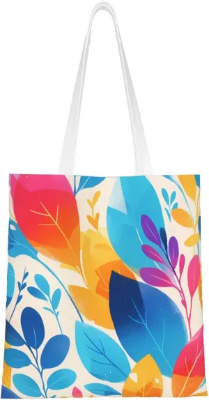 Canvas Tote Bag Women Casual Shoulder Bag Reusable Multipurpose Grocery Bag