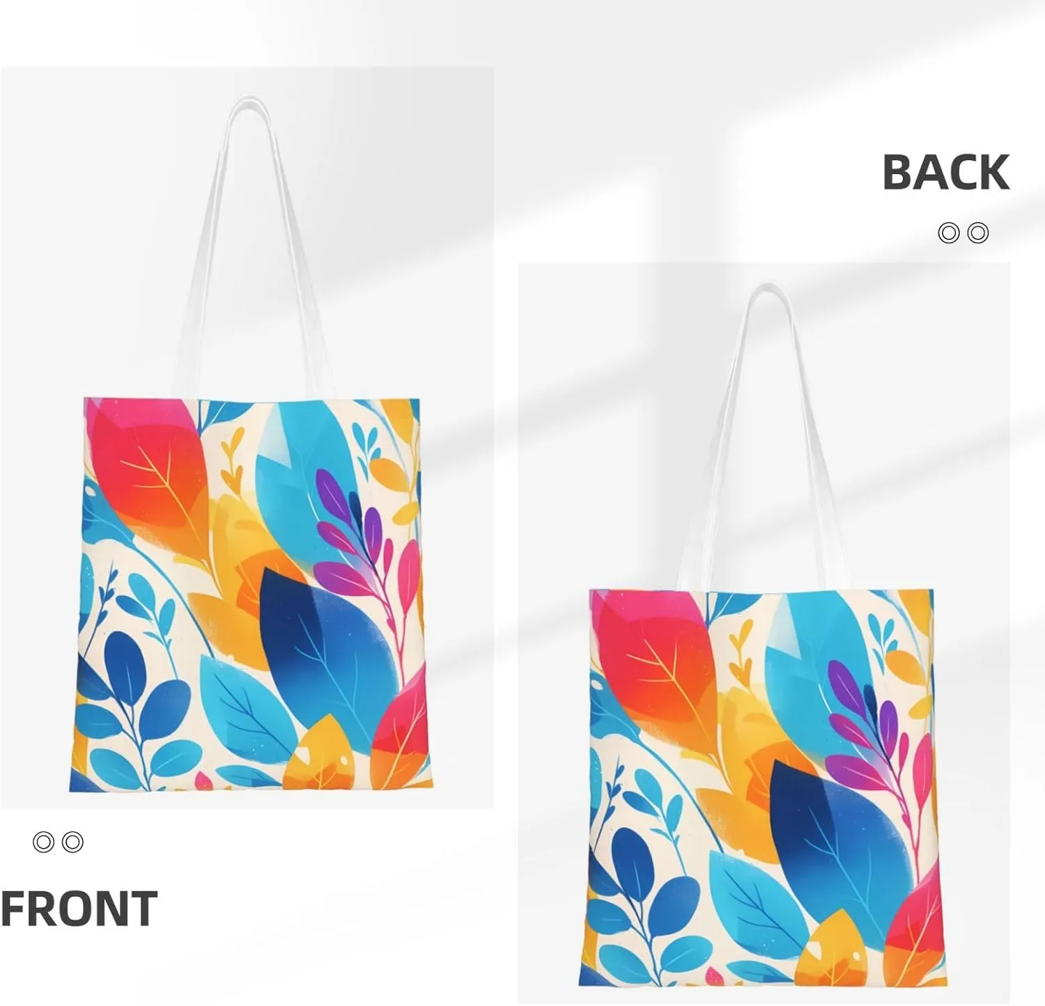 Canvas Tote Bag Women Casual Shoulder Bag Reusable Multipurpose Grocery Bag