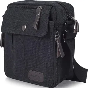 Canvas Vintage Messenger Bag Mini Crossbody Bag Shoulder Bag for Men, Small Messenger Satchel Bag Purse for Women