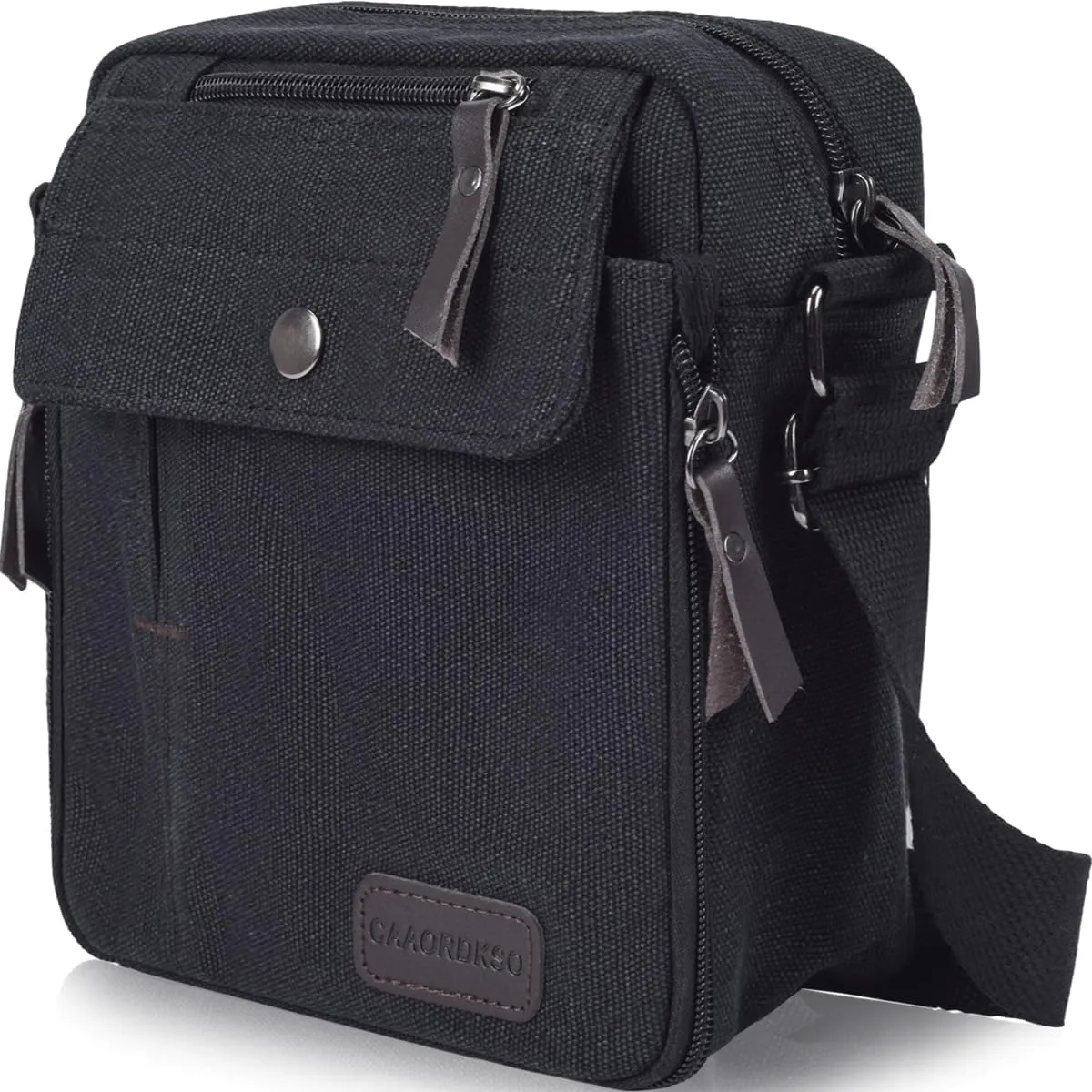 Canvas Vintage Messenger Bag Mini Crossbody Bag Shoulder Bag for Men, Small Messenger Satchel Bag Purse for Women