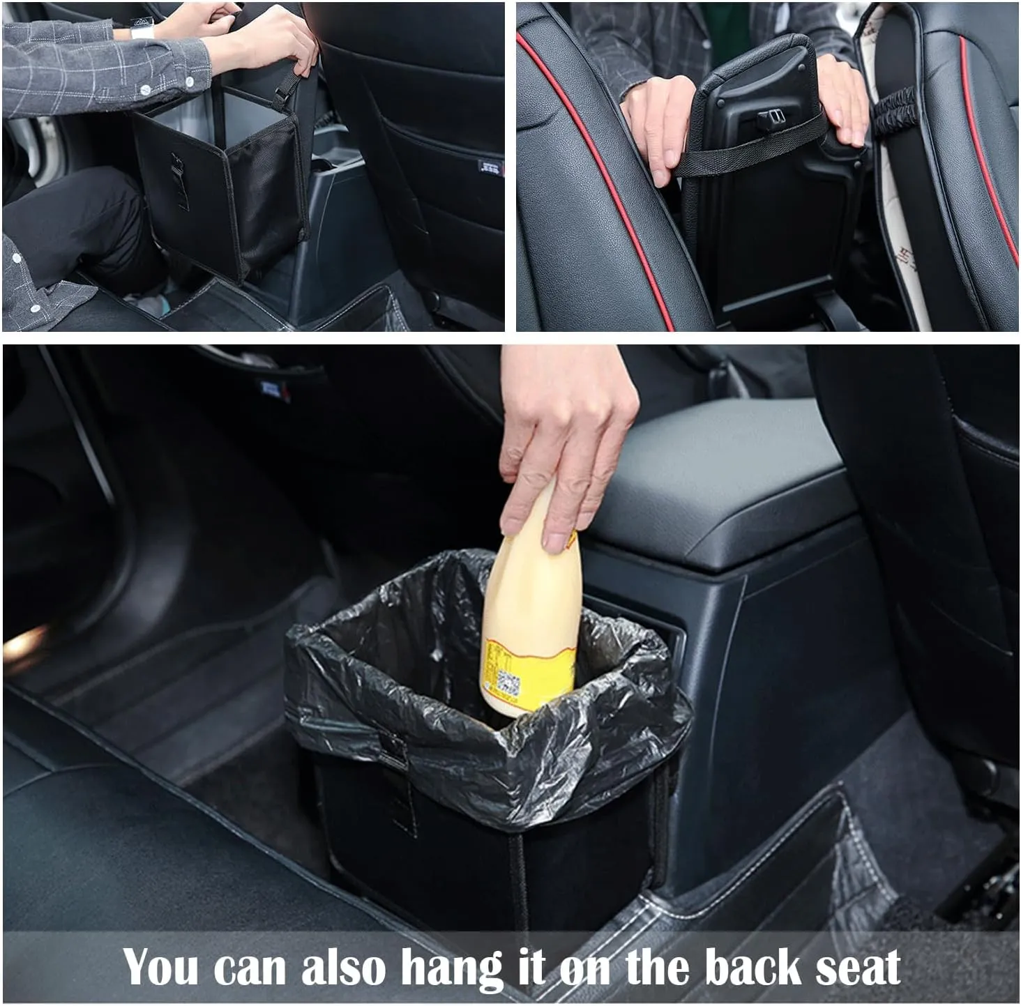Car Garbage Cans For Chevrolet Blazer EV 2024, Waterproof Large Capacity Trash Bag Hanging Removable Multipurpose Organizer Trashcan,XL