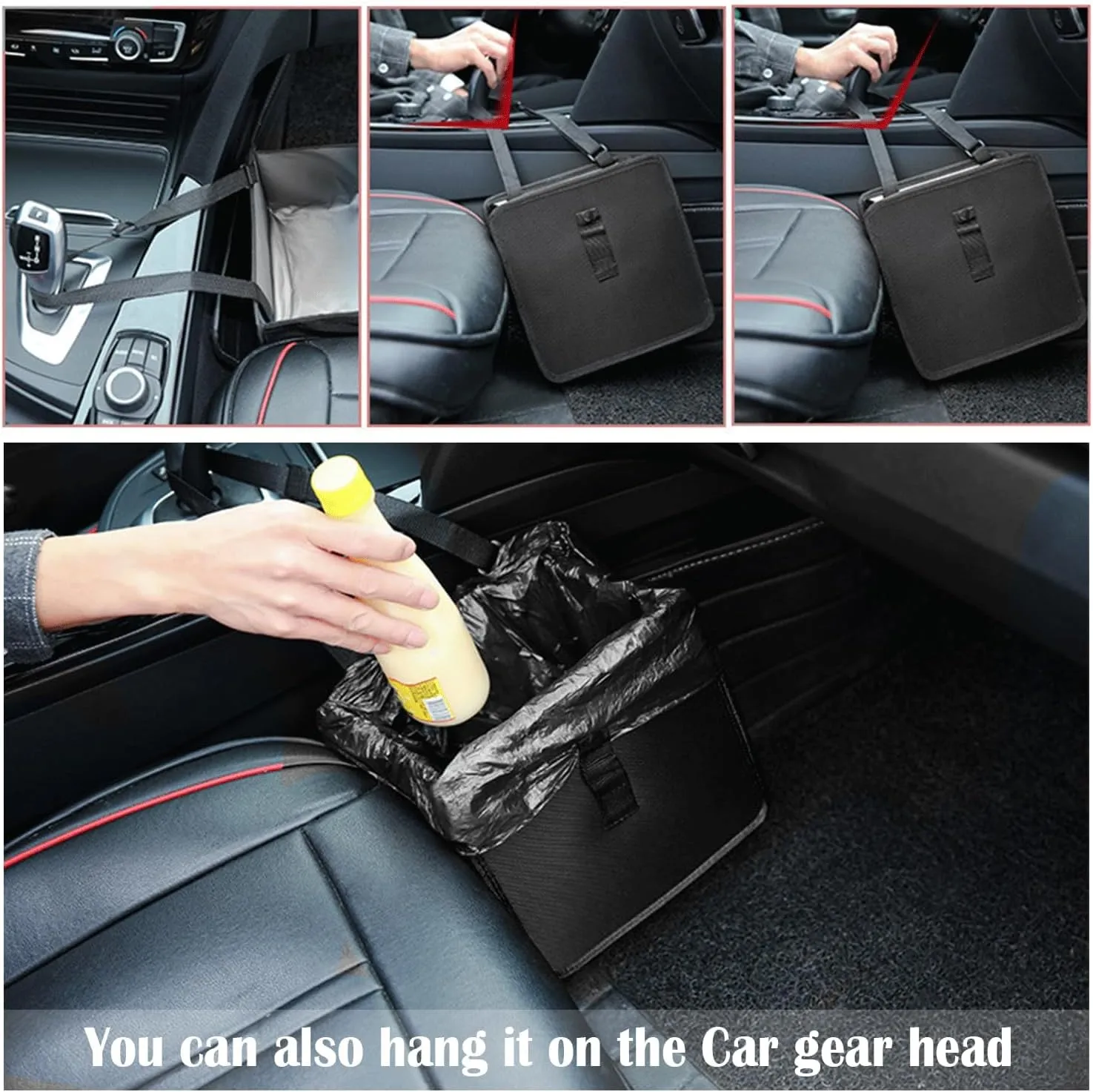 Car Garbage Cans For Chevrolet Blazer EV 2024, Waterproof Large Capacity Trash Bag Hanging Removable Multipurpose Organizer Trashcan,XL